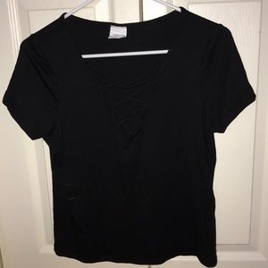 Lace up shirt